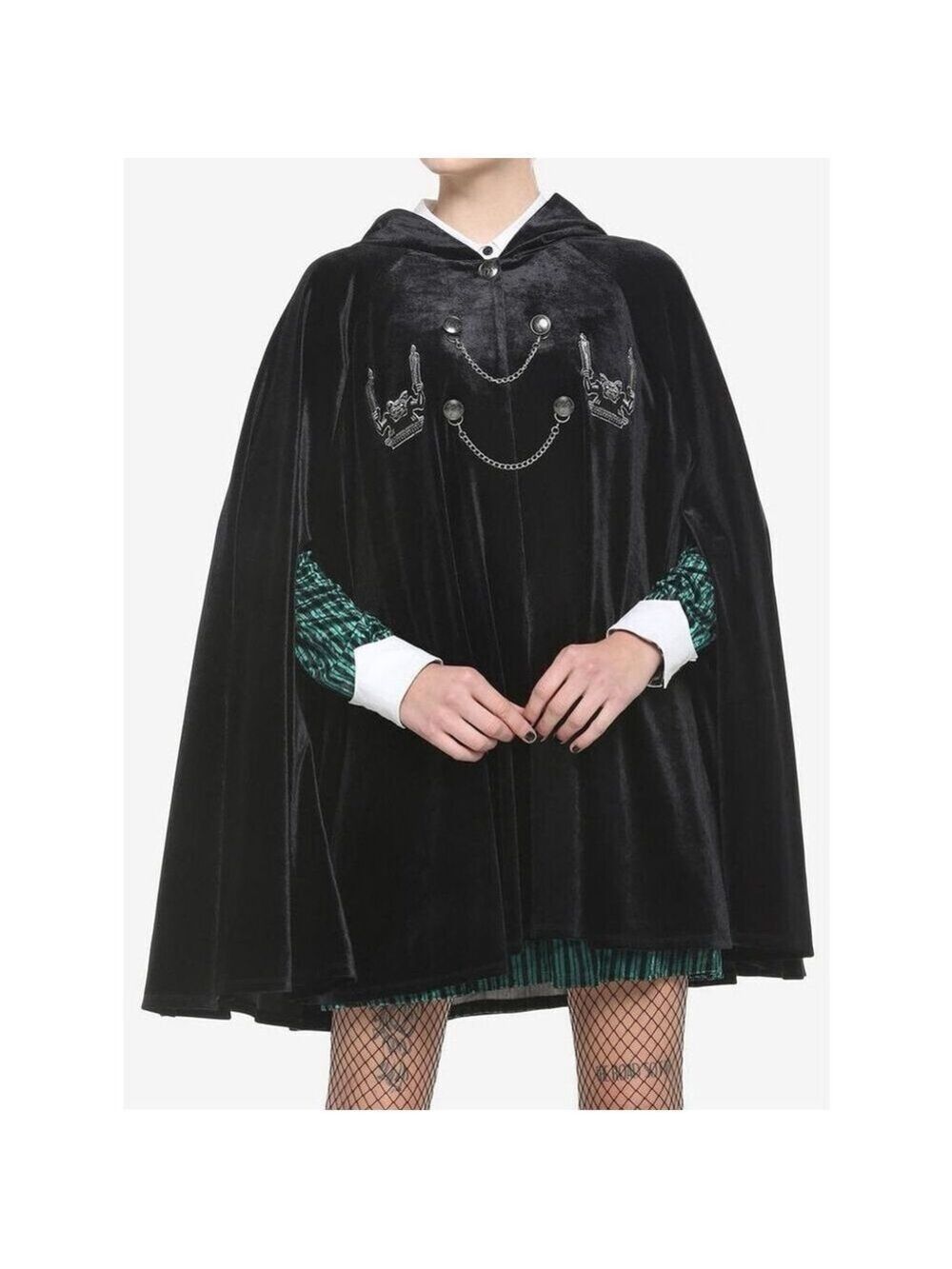 Disney The Haunted Mansion Gargoyle Velvet Girls Hooded Cape (Sz S/M)